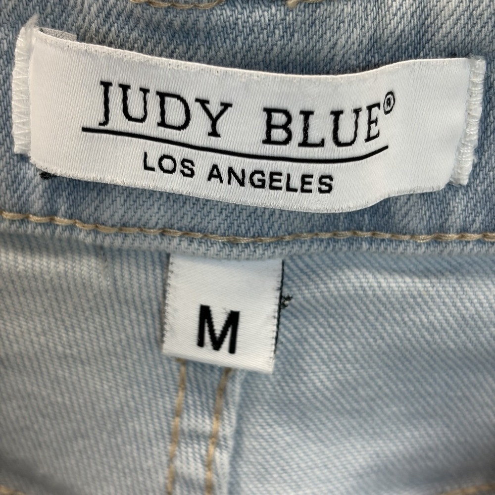 Judy Blue Womens M Shorts Aztec Pockets Peek Patches Cuffed High Rise JB150137 - Picture 6 of 11